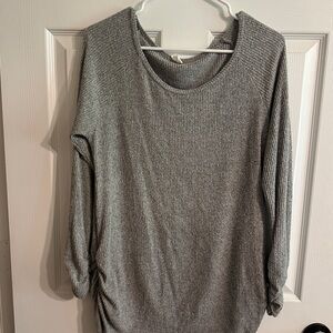 Pinkblush Ribbed Knit Ruched Maternity Top